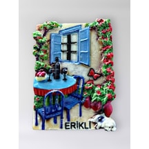 Erikli Polyester Kabartmalı Magnet 5 X 6,5 Cm Dekoratif Hediyelik Buzdolabı Süsü Kod:1660