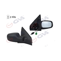 Gva Dış Dikiz Aynası Sağ Megane 03-08 Mekanik Konveks Sensörlü Convex 2 Fiş Vm-138sr Gva 1011120 7701054686
