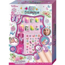 Tokidas Bff Nail Playing Set - Kelebek Modeli Ojeli Stickerlı Çocuk Takma Tırnak Seti Güzellik Seti