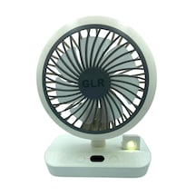 Bigmate Beyaz Mini Masa Fanı Taşınabilir Serinletici Işıklı Şarjl