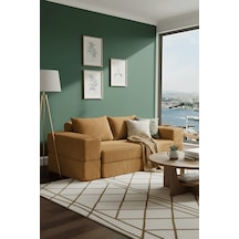 Reflekta Havuzlu Sünger Koltuk Yataklı Açılır 150x180 Rollpack Sünger Koltuk Sarı