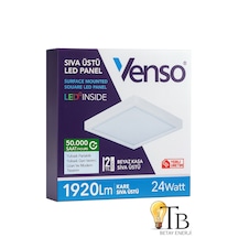 Venso 24w Kare Sıva Üstü Led Panel 3000k Gün Işığı Sarı Işık