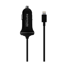 Promate iPhone Lightning Araç Çakmak Şarj Cihazı MFI Onaylı Siyah Promate iPhone Lightning Araç Çakmak Şarj Cihazı MFI Onaylı Siyah