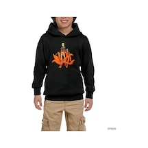 Zepplin Giyim Naruto Kyubie Siyah Çocuk Kapşonlu Sweatshirt