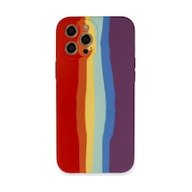 Apple iPhone Uyumlu 12 Pro Max Kılıf Ebruli Lansman Silikon - Kırmızı-mor Bzsxx00 1