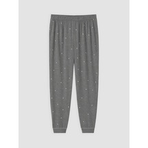 Lcw Dream Gri Puantiyeli Kadın Jogger Pijama Alt