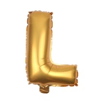 Gold Folyo Balon L Harfi 16inç 40cm Sarı
