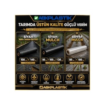 Abk-sıyah-24ay-mulch-130x1000m 130 Cm X 1000 M Siyah 24 Ay Mulch Abkplastik Tarım Örtüsü