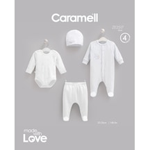 Caramell Teddy Bear Tulumlu 4'lü Set Mavi renkli