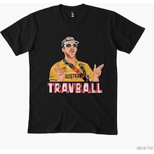 Flood Of Style Travball Travis Head Erkek Kadın Tişörtü %100 Pamuklu Tişörtler 3xs-3xl Üstler 1224-3 Siyah