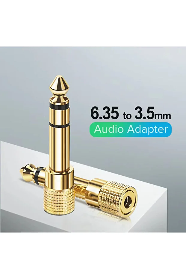 3.5mm Dişi 6.5m Erkek Jack Ses Konektörü Stereo Kulaklık Verici Mic Gitar Adaptörü Mikrofon Çevirici
