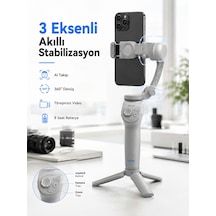 Profesyonel Telefon Gimbal Stabilizer 3 Eksen Sabitleme Çoklu Çek