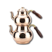 Aile Boyu Dövme Bakır Çaydanlık