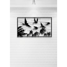 Modern Stil Kuşlar Metal Duvar Dekoru Tablo