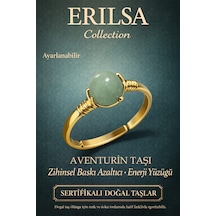Sertifikalı Zihinsel Baskı Azaltıcı Yüzük Aventurin Taşı Ayarla Çok Renkli