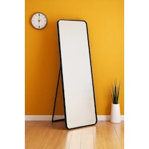 Raven Oval Kesim Modern Metal Ayaklı Boy Aynası 170 X 60 Siyah