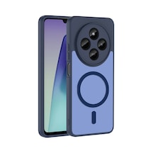 Redmi 14c 4g Kılıf M-safe Şarj Özellikli Zore Babet Kapak - Lacivert