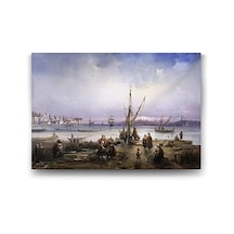 Osmanlıda İskele Kıyısı Tablosu - 45x30cm 7/8 Yaş