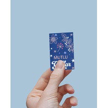 Yılbaşı Mutlu Yıllar Yazılı Hediye Kart Seti, Çiçek Temalı Paketl
