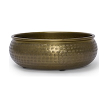 Yargıcı Yuvarlak Metal Dekoratif Kase 30x10 Cm 26knha1074n St