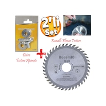 Daire Testere Bıçağı Ağaç Odun Ahşap Sunta Kesme Testeresi 115 mm 40 Diş + Matkap Aparatı