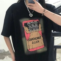Adrift Y2k Unisex Harajuka Anime Retro Kawai Kuromi T-shirt Kod Rertr Startmore 6705 Beyaz
