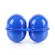 Aotu AT6358 2 Hazneli Dayanıklı Plastik Yumurta Saklama Kutusu Mavi