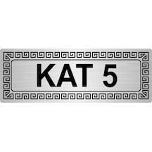 Kat 5 7 Cm X2 0 Cm Metal Yönlendirme Levhası Gümüş Renk Metal