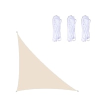 Sones Üçgen Açık Bahçe Güneşlik Yelken Su Geçirmez Anti-uv Gölgelik Bej 4m X 4m X 5.7m Bej