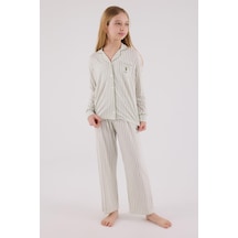 U.s. Polo Assn Kız Çocuk Gömlek Pijama Çay Yeşili-2072 Yesil