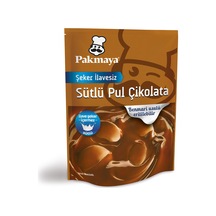Pakmaya Şeker İlavesiz Sütlü Pul Çikolata 70 G - 7 Adet Tarı