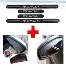 Dacia Dokker Uyumlu Carbon Kapı Eşiği + Ayna Yağmur Koruyucu (552939632)