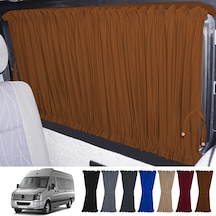 Pandami Volkswagen Crafter 1.nesil Uzun Şase 2006-2016 Uyumlu Taba Raylı Oto Perde Takımı