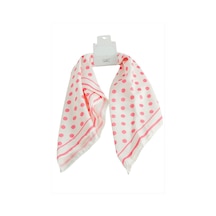 Zero Land Benekli - 146 - Desenli Zr Saten Fular 50x50 - Kmrsfres - Cm Pembe