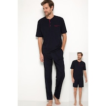 Pierre Cardin 5370 Erkek 3'lü Pijama Takımı-lacivert Lacivert