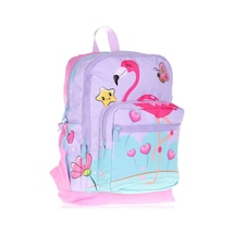 Kaukko Kids&love İlkokul Kız Çocuk Lila Pembe Flamingo Okul Sırt