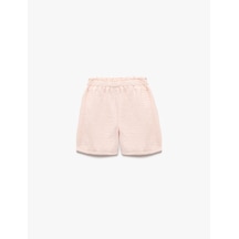 Koton Beli Lastikli Basic Şort Pembe 5skg40236aw Gül