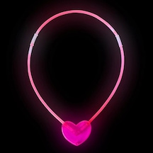 Mey İthalat Karanlıkta Yanan Glow Stick Kalp Şekilli Kolye 6 Renk 6 Adet - Özel Seri Meyxtsmr-d197-6 Pembe