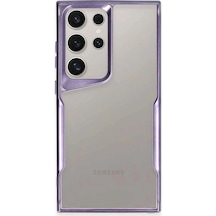 Samsung Galaxy S24 Ultra Kılıf Boyi Silikon Kapak - Derin Mor Çok Renkli