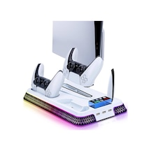 Ps5 Soğutma Standı İstasyonu Ps5 Pro/slim Rgb Ve Turbo Fan Playstation 5 Çift Şarj Aksesuar Kiti