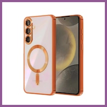Bezos Samsung Galaxy A27 5g Uyumlu Kross Magneticsafe Kapak - Turuncu Rengaren