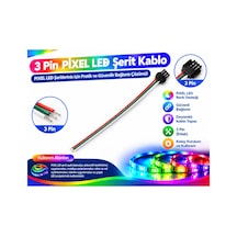 10 Adet Pixel Modül Led Kablolu Erkek Bağlantı Soketi 3 Pin