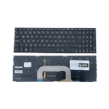 Asus İle Uyumlu Vivobook Pro 17 X705ud, 17 X705uf, 17 X705un Notebook Klavye Işıklı Siyah Tr