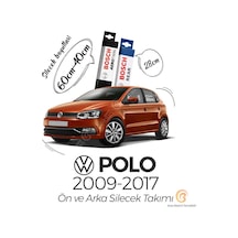 Bosch Aerotwin Volkswagen Polo 2009 - 2017 Ön - Arka Silecek  Seti