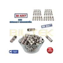 Rg6 Sıkmalı F Konnektör - 30 Adet