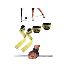 Halter Ağırlık Kaldırma Kayışı Strap - D-ring Fitness Reformer Crossfit Ayak Bilek Kayışı İkili Set Genel