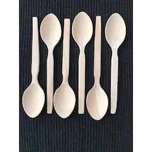 Ahşap Kaşık 27 Cm Tahta Kaşık 6 Adet