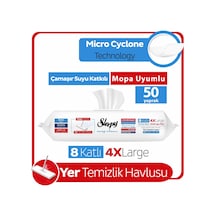 Sleepy Easy Clean Çamaşır Suyu Katkılı Mopa Uyumlu Yer Temizlik Havlusu&Mendili 50 Yaprak