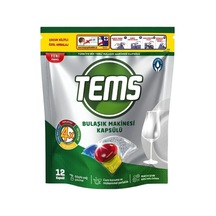 Tems 4 Ü 1 Arada Bulaşık Makinesi Kapsülü 12 Li 134 Gr