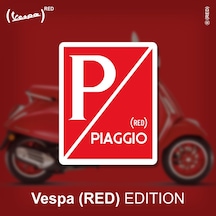 Vespa Red Edition Piaggio Damla 3D Sticker